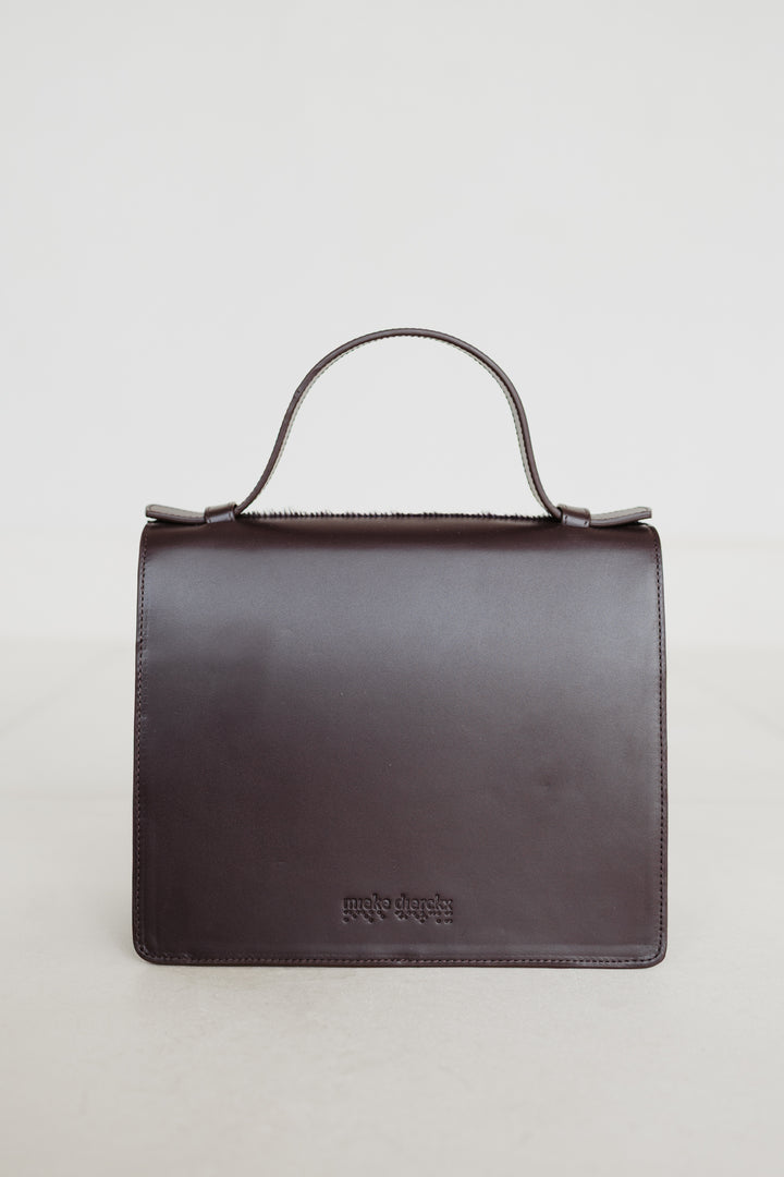 Mini Briefcase | Burgundy Fur