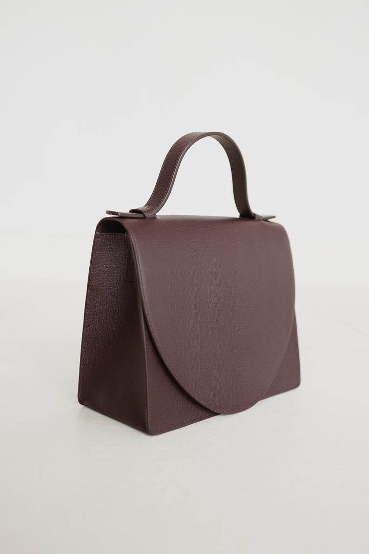 Mini Briefcase | Burgundy Structured