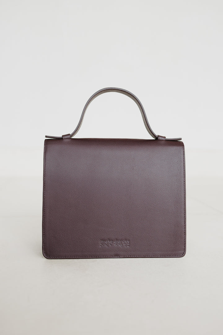 Mini Briefcase | Burgundy Structured