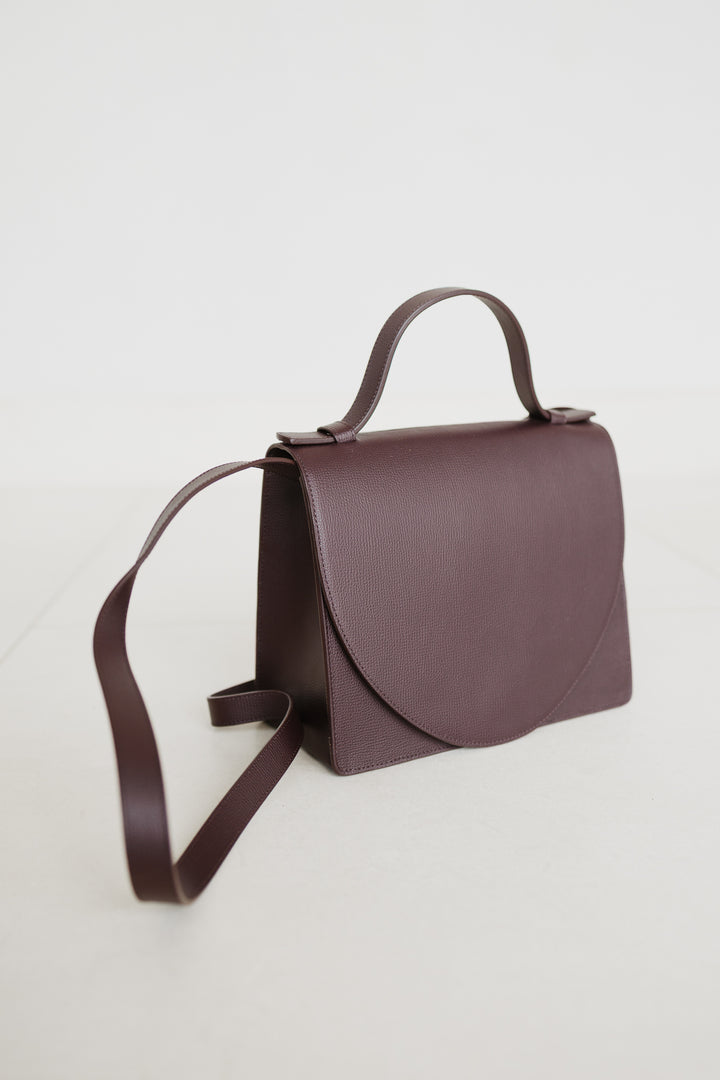 Mini Briefcase | Burgundy Structured