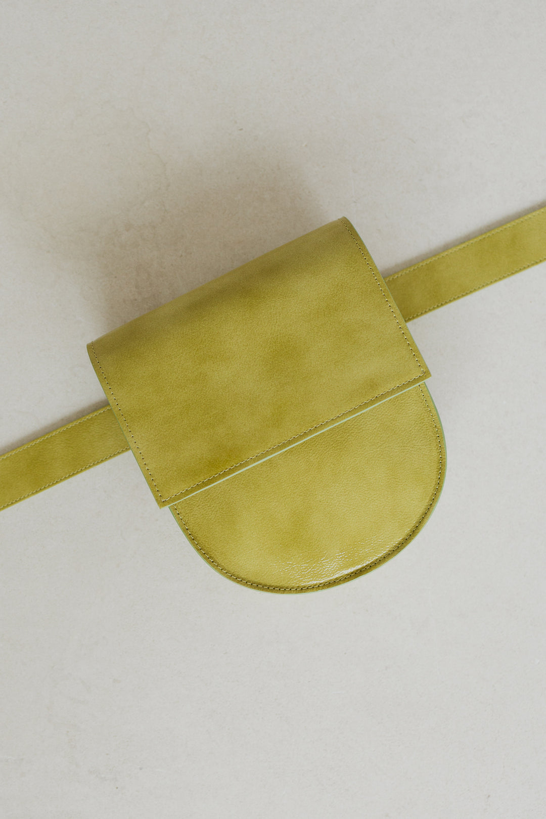 Belt Bag: Belt XL Taormina Stone + Half Moon Taormina Stone