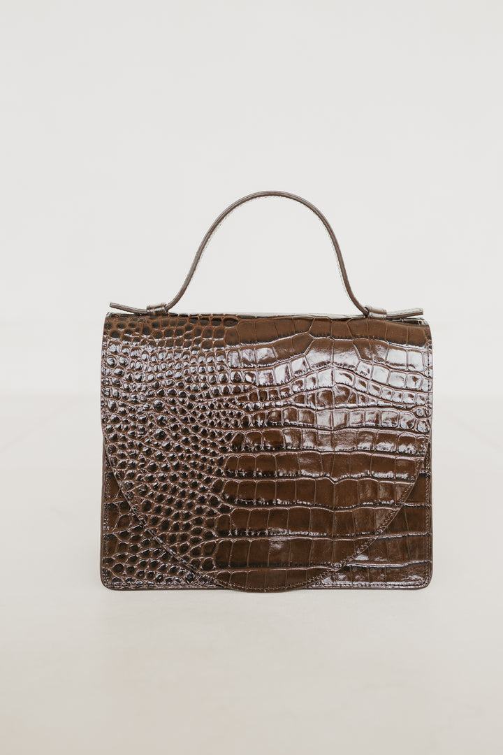 Mini Briefcase | Siena Croco Glans