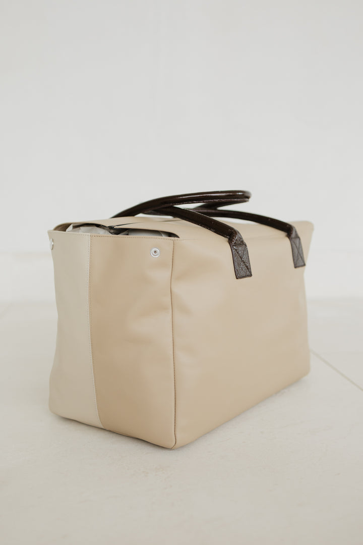 Grocery Bag | Beige-Sand-Chocolate Stone
