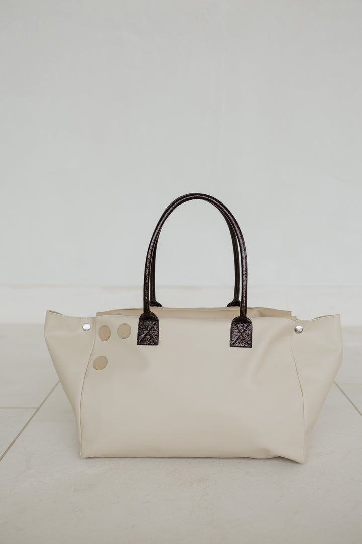 Grocery Bag | Beige-Sand-Chocolate Stone