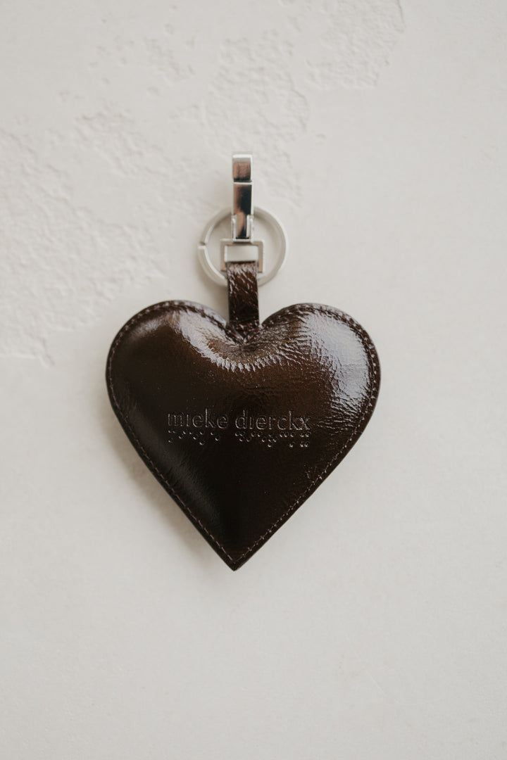 Keychain | Heart Keychain Chocolate Stone