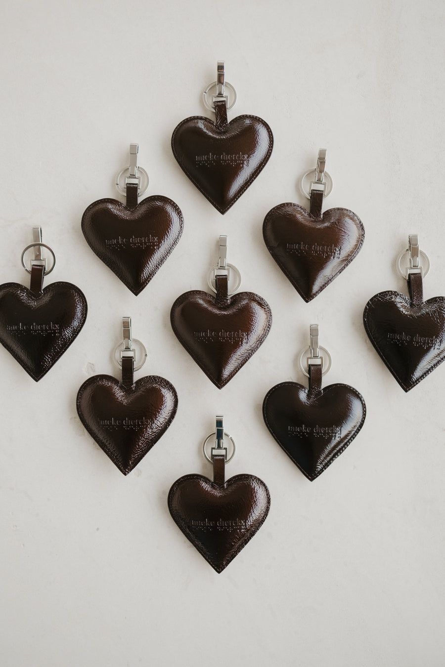 Keychain | Heart Keychain Chocolate Stone