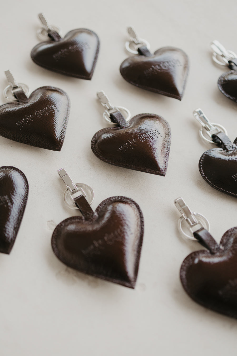 Keychain | Heart Keychain Chocolate Stone