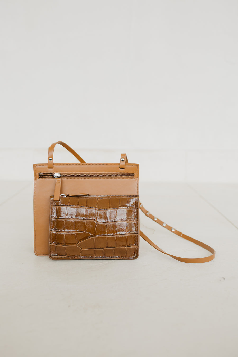 Double Pouch | Combi Light Cognac / Cognac Croco