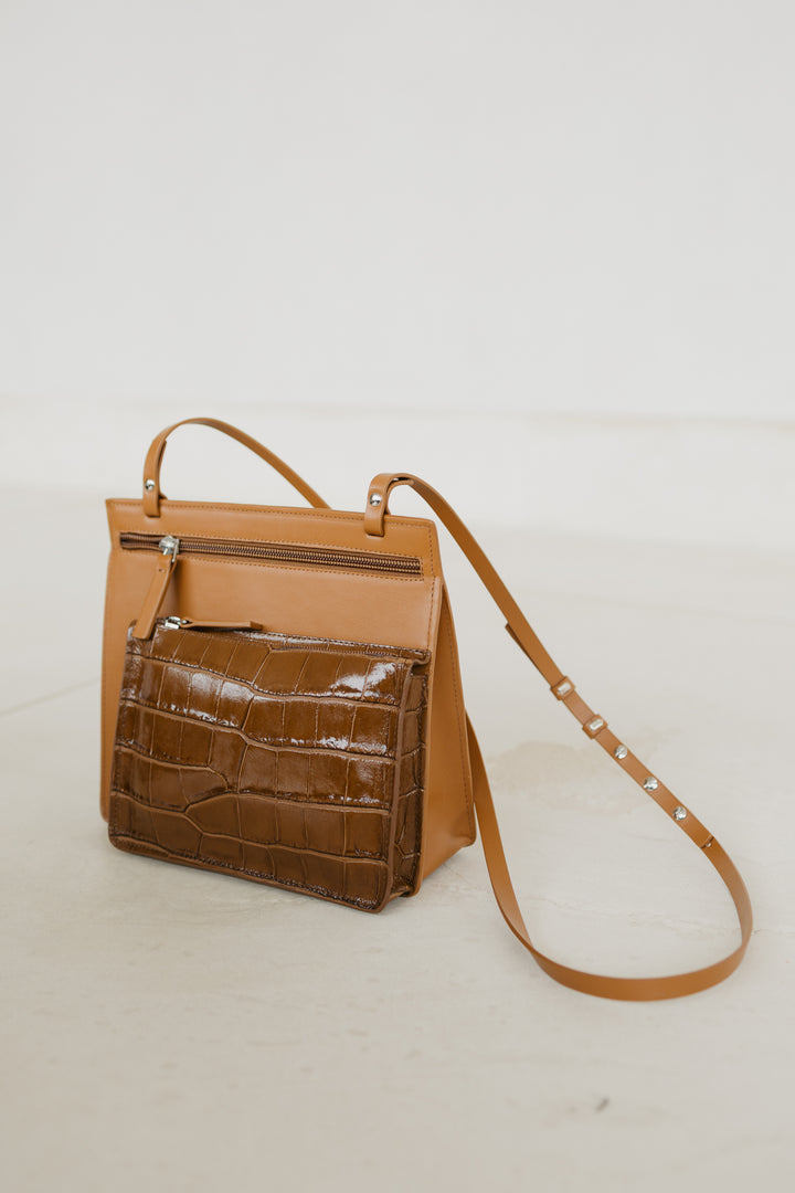 Double Pouch | Combi Light Cognac / Cognac Croco