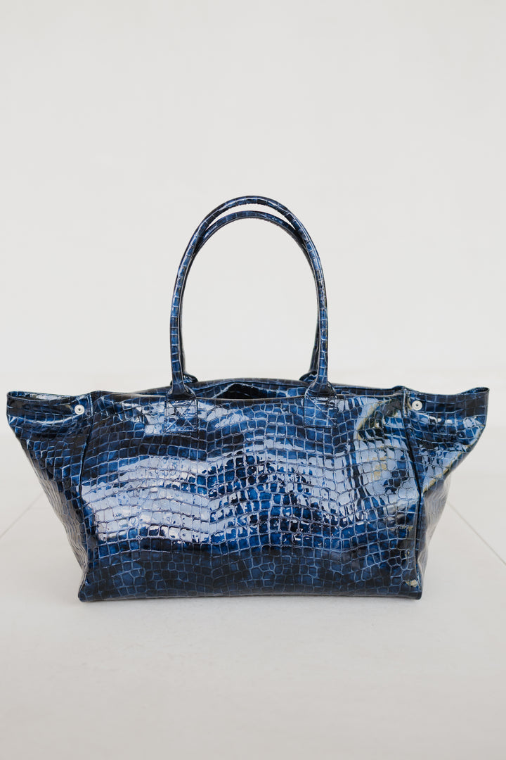Grocery Bag | Night Blue Nacre Croco