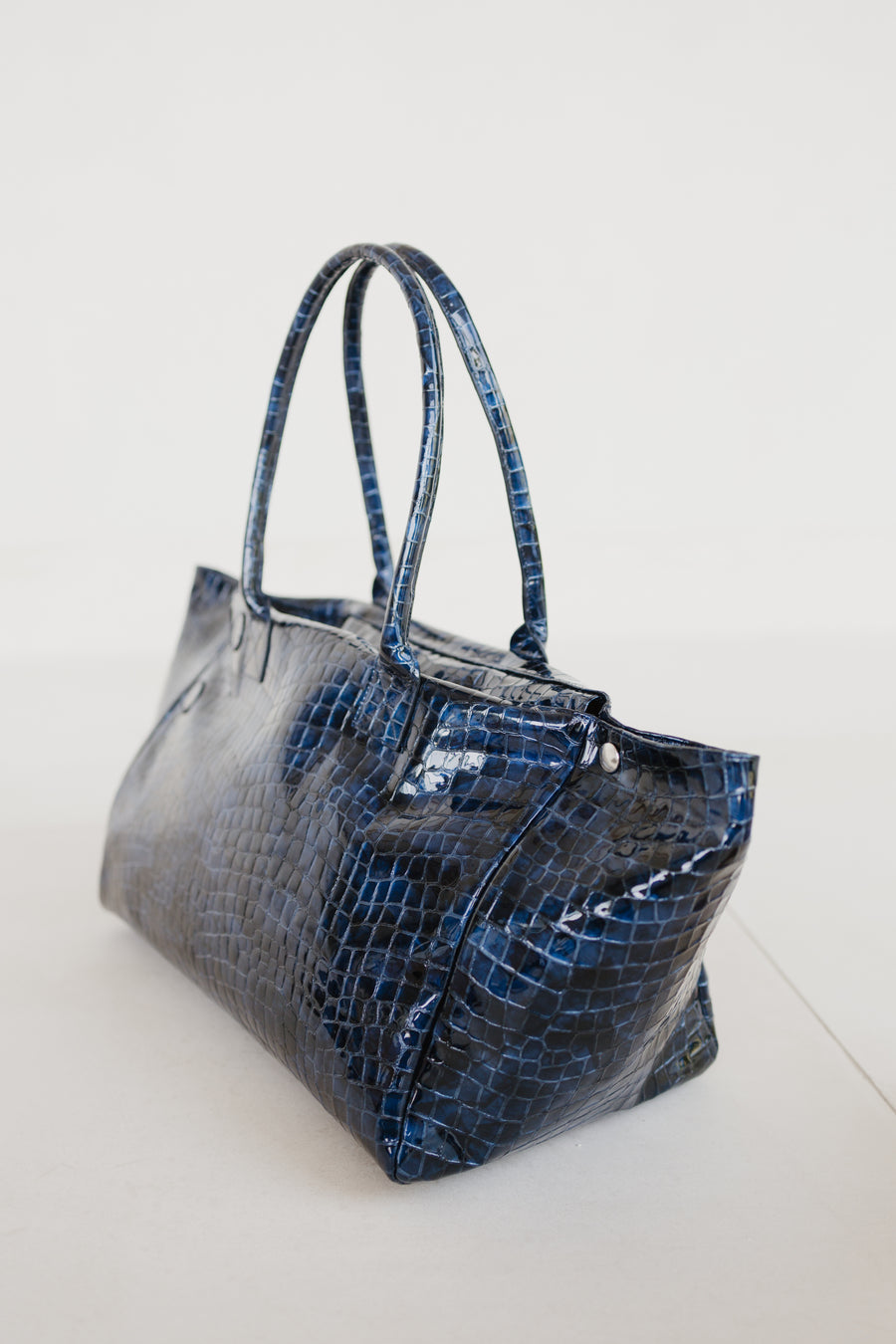 Grocery Bag | Night Blue Nacre Croco