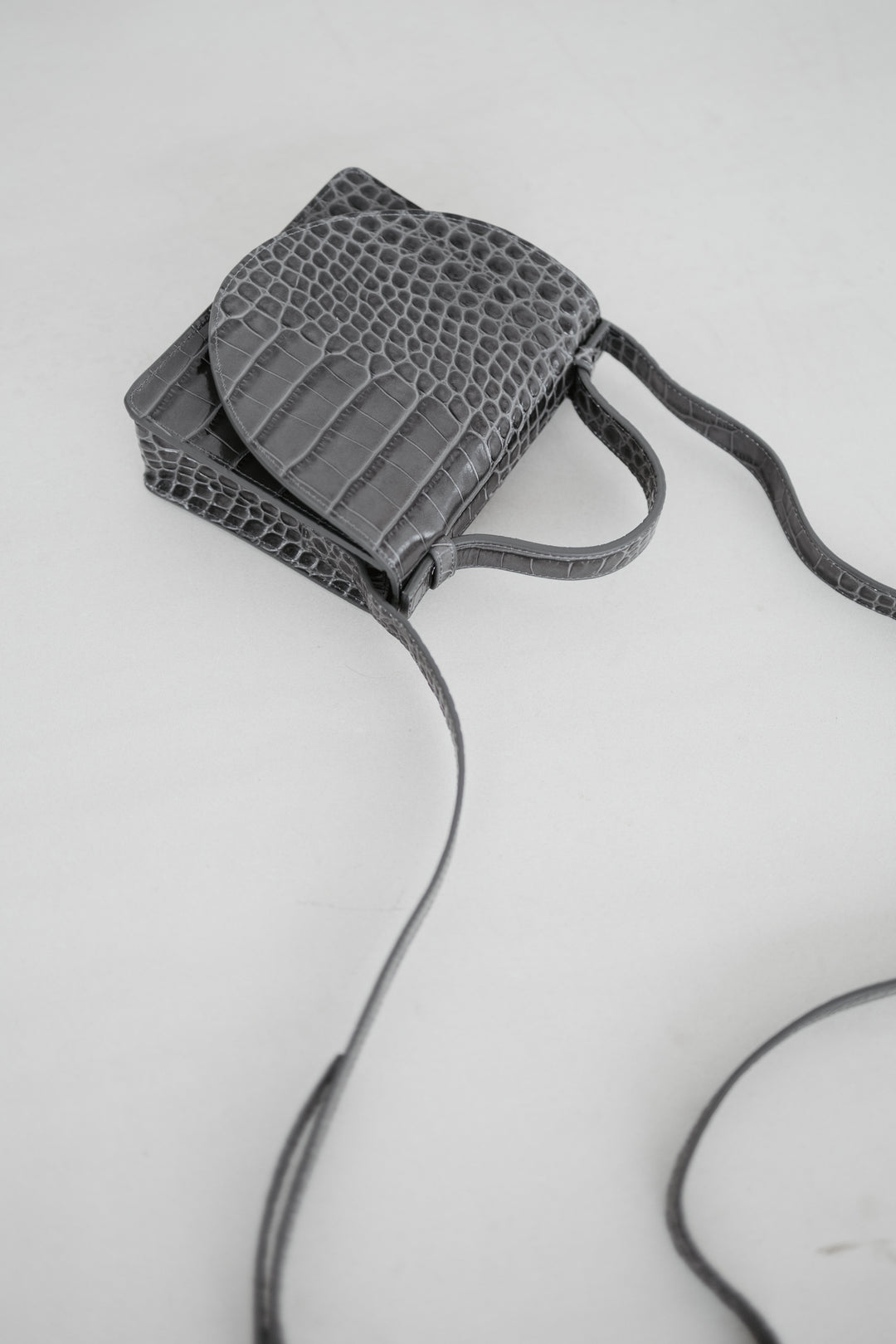 Micro Briefcase | Antracite Croco