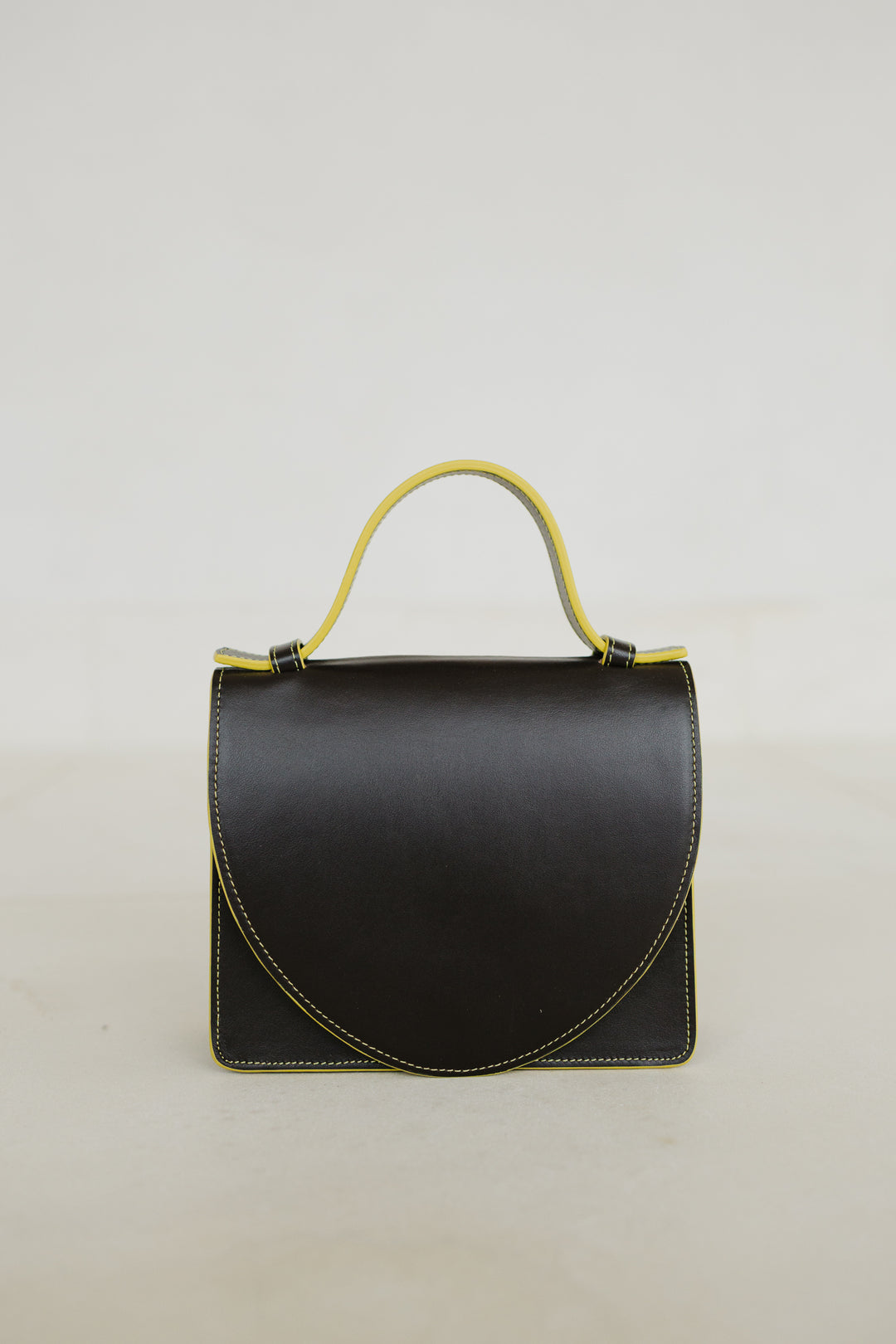 Micro Briefcase | Stitched Ebony / Limon