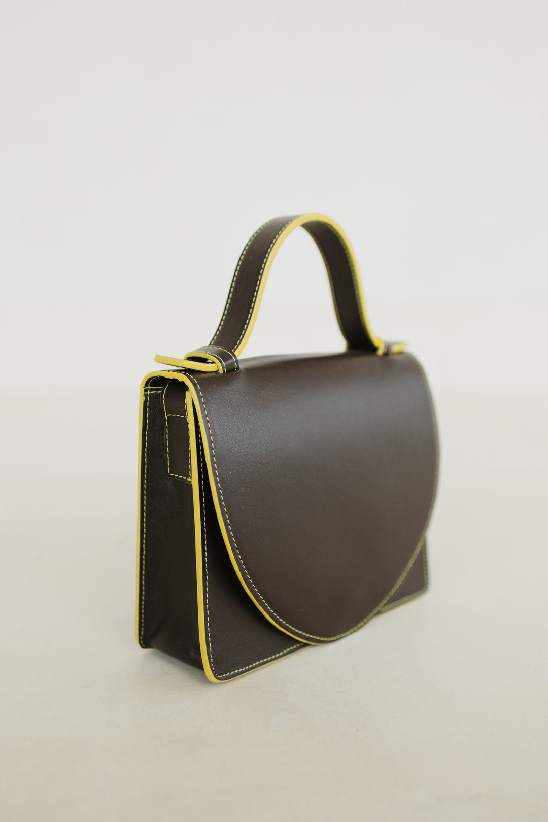 Micro Briefcase | Stitched Ebony / Limon