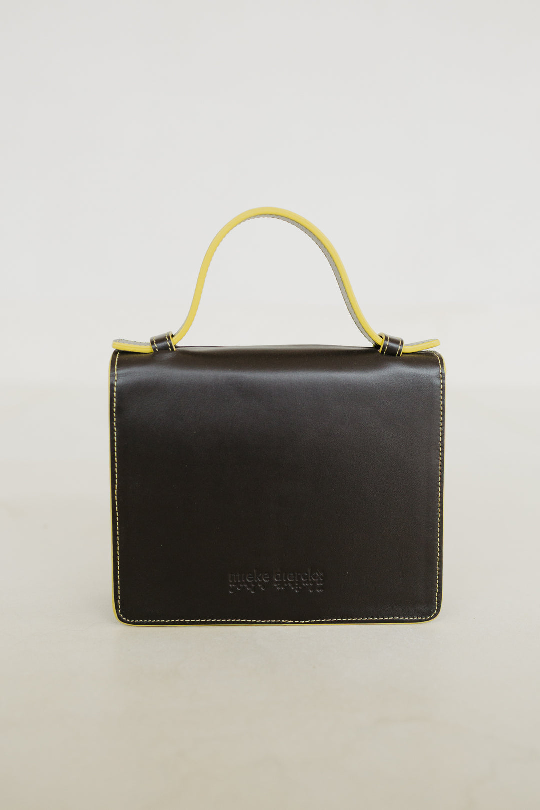 Micro Briefcase | Stitched Ebony / Limon