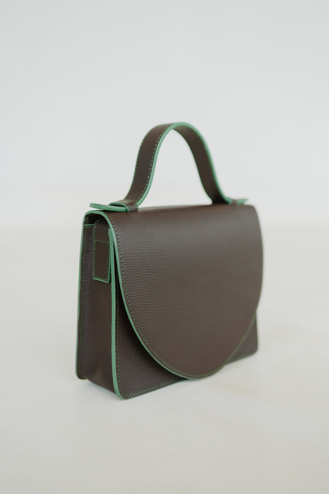 Micro Briefcase | Stitched Ebony / Army Structured