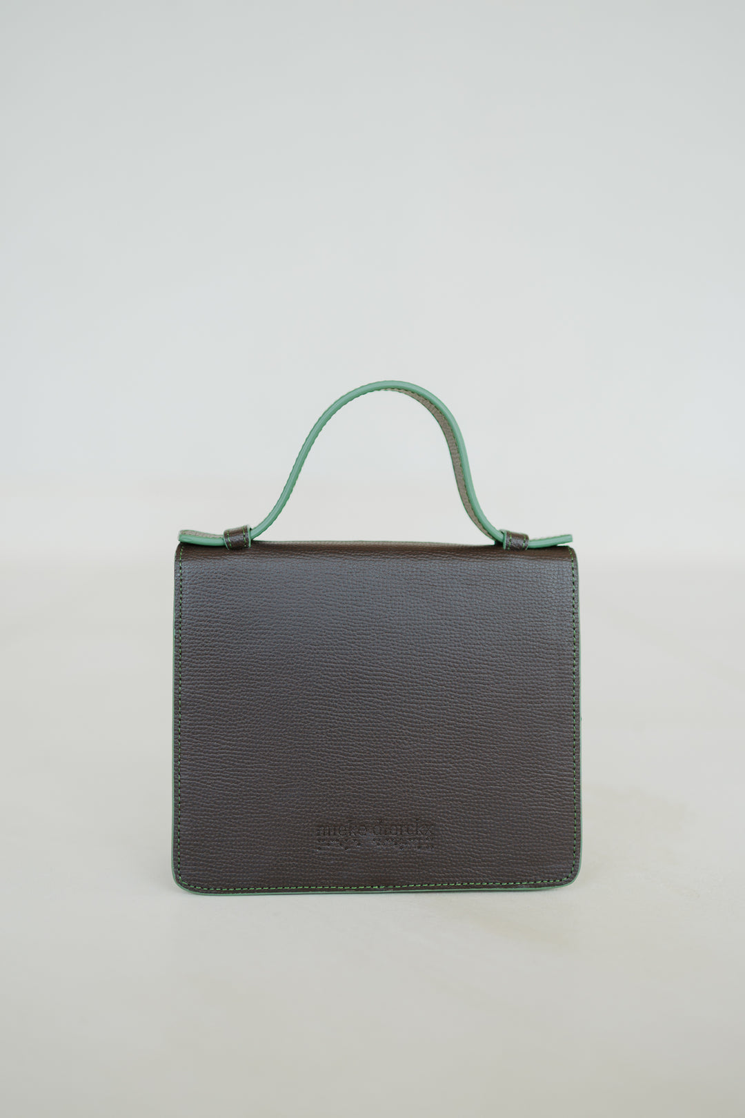 Micro Briefcase | Stitched Ebony / Army Structured