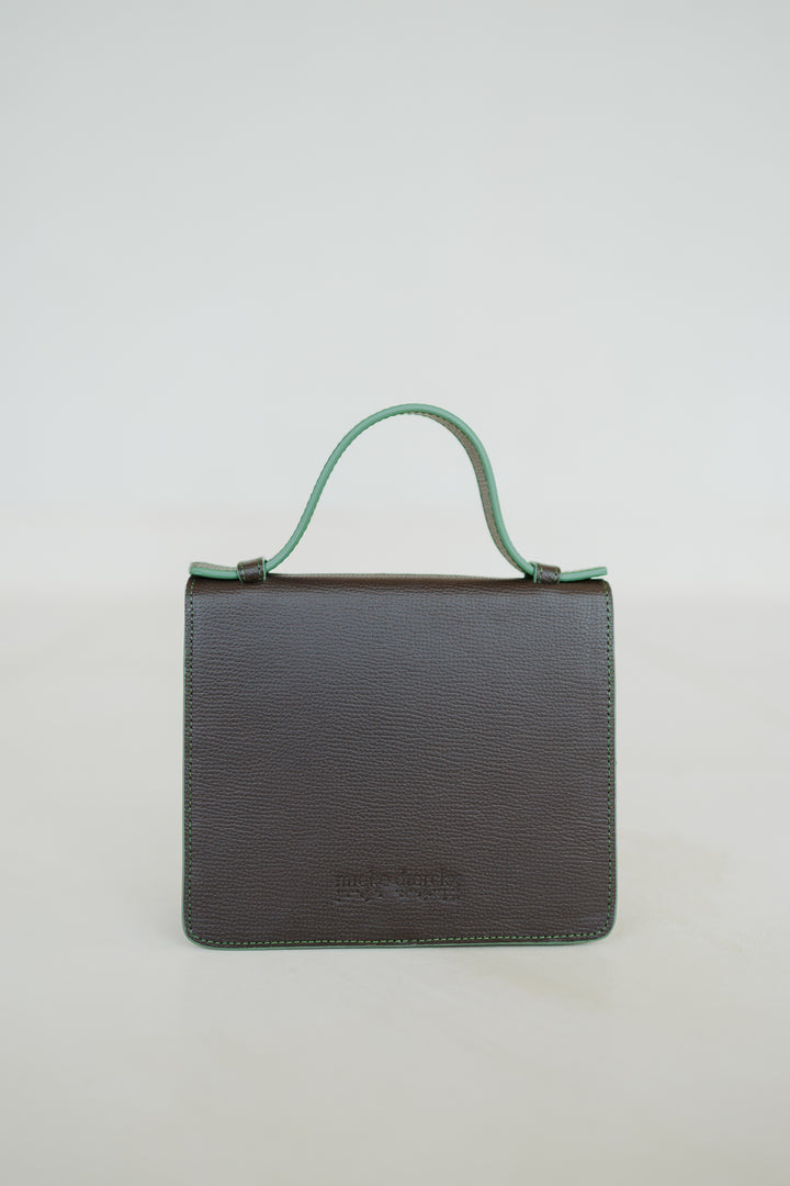 Micro Briefcase | Stitched Ebony / Army Structured