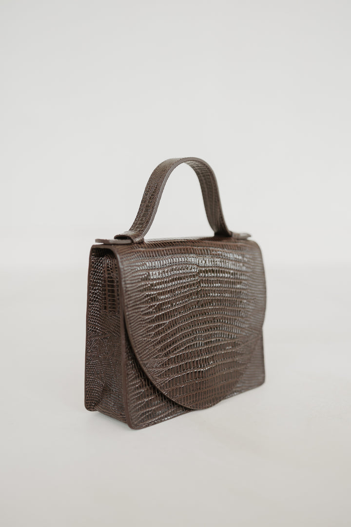 Micro Briefcase | Ebony Lizard