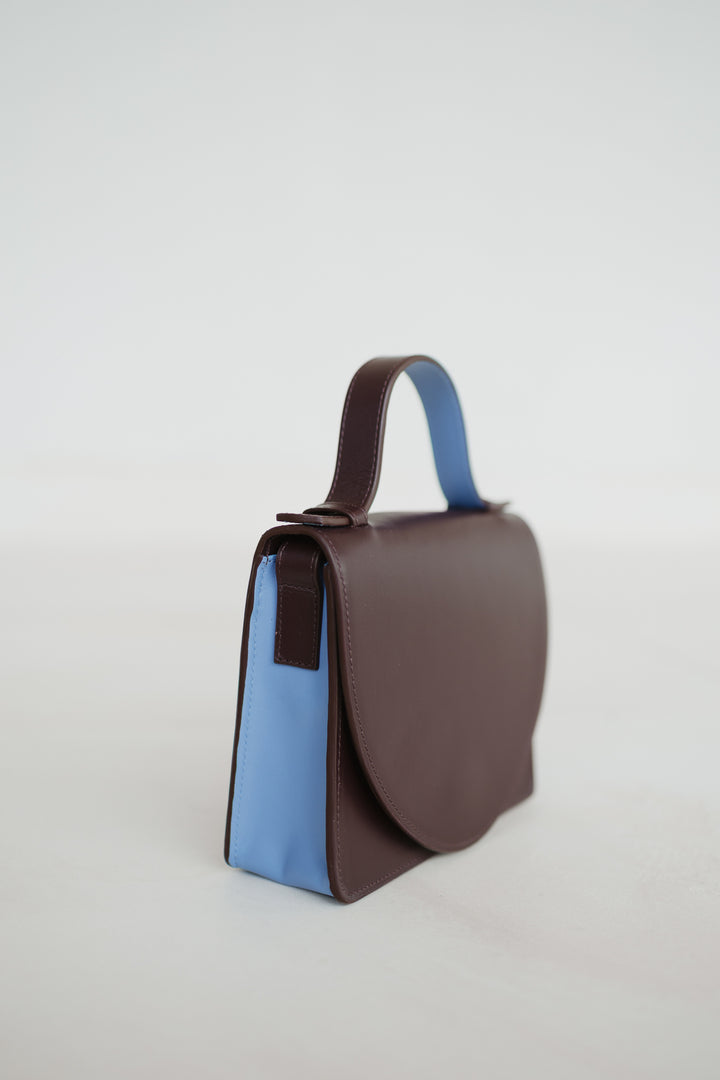 Micro Briefcase | Burgundy / Bleu Ciel