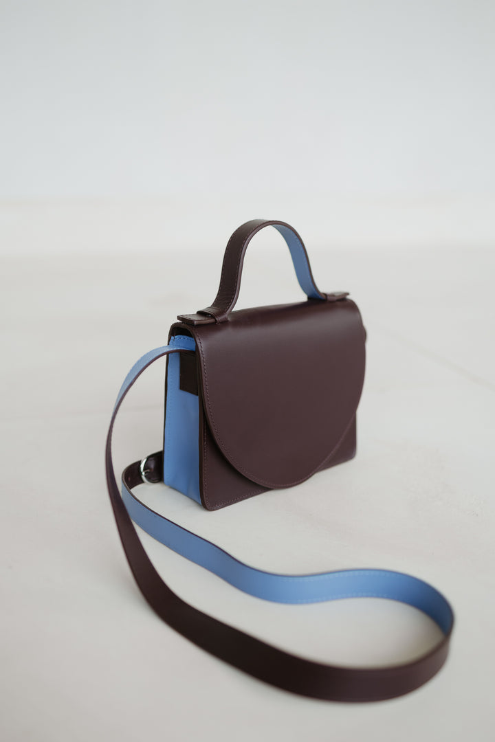 Micro Briefcase | Burgundy / Bleu Ciel