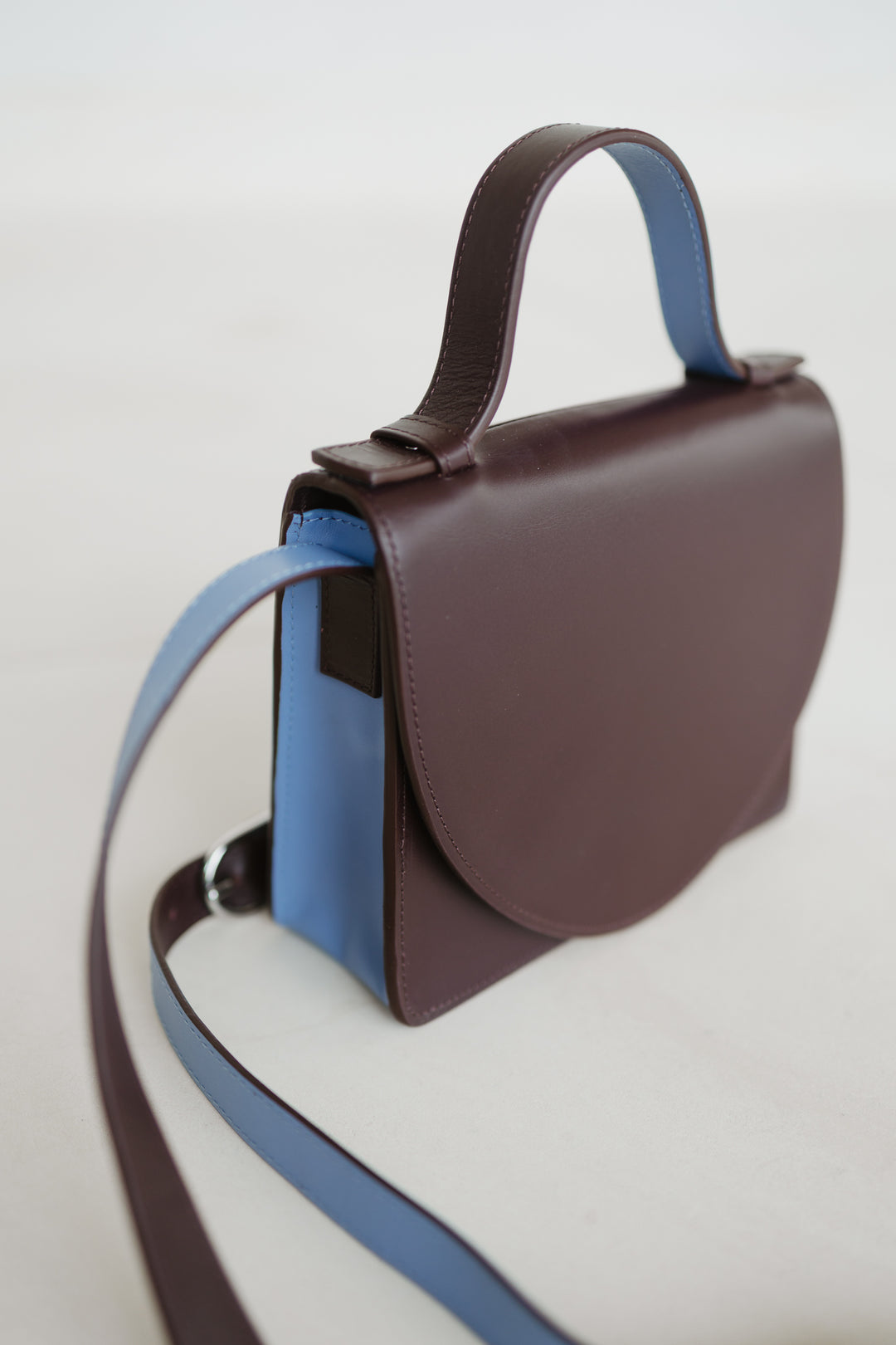 Micro Briefcase | Burgundy / Bleu Ciel