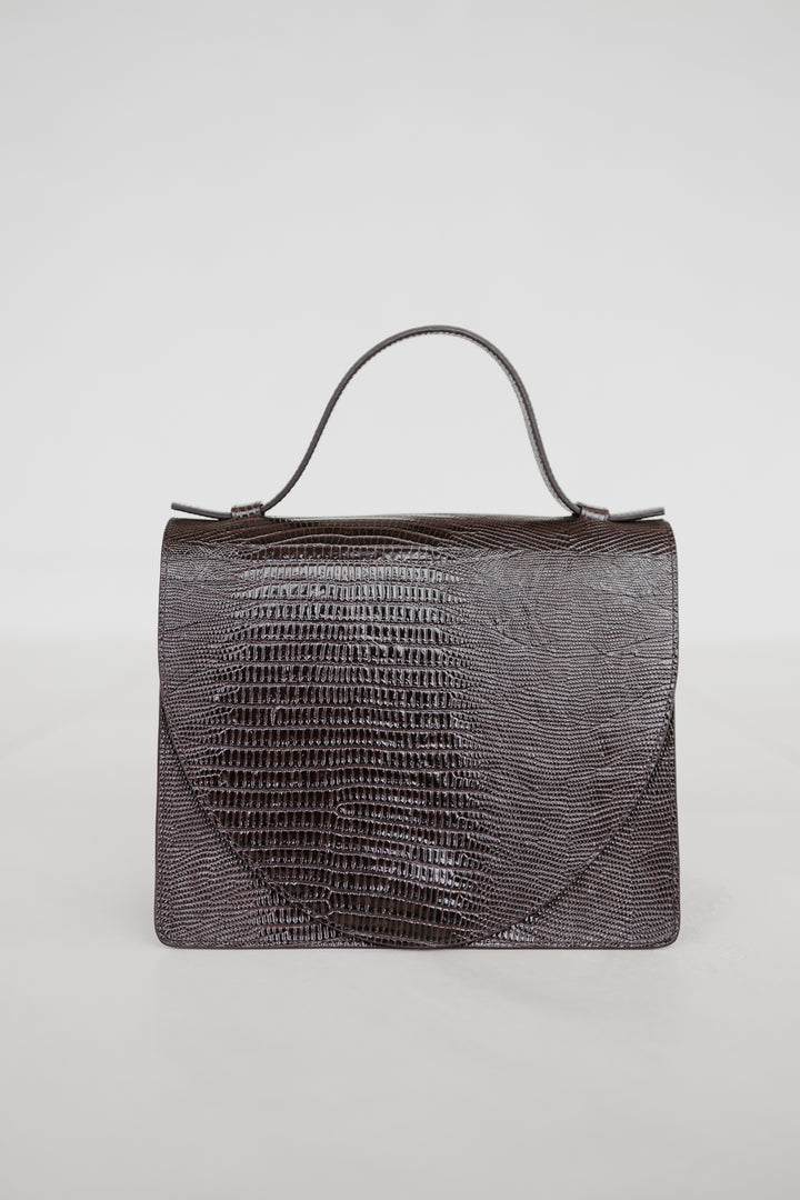 Mini Briefcase | Ebony Lizard