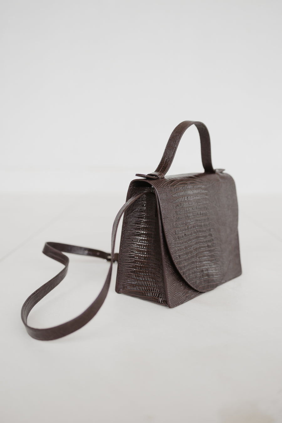 Mini Briefcase | Ebony Lizard