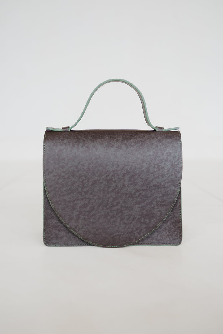 Mini Briefcase | Stitched Ebony / Army Structured