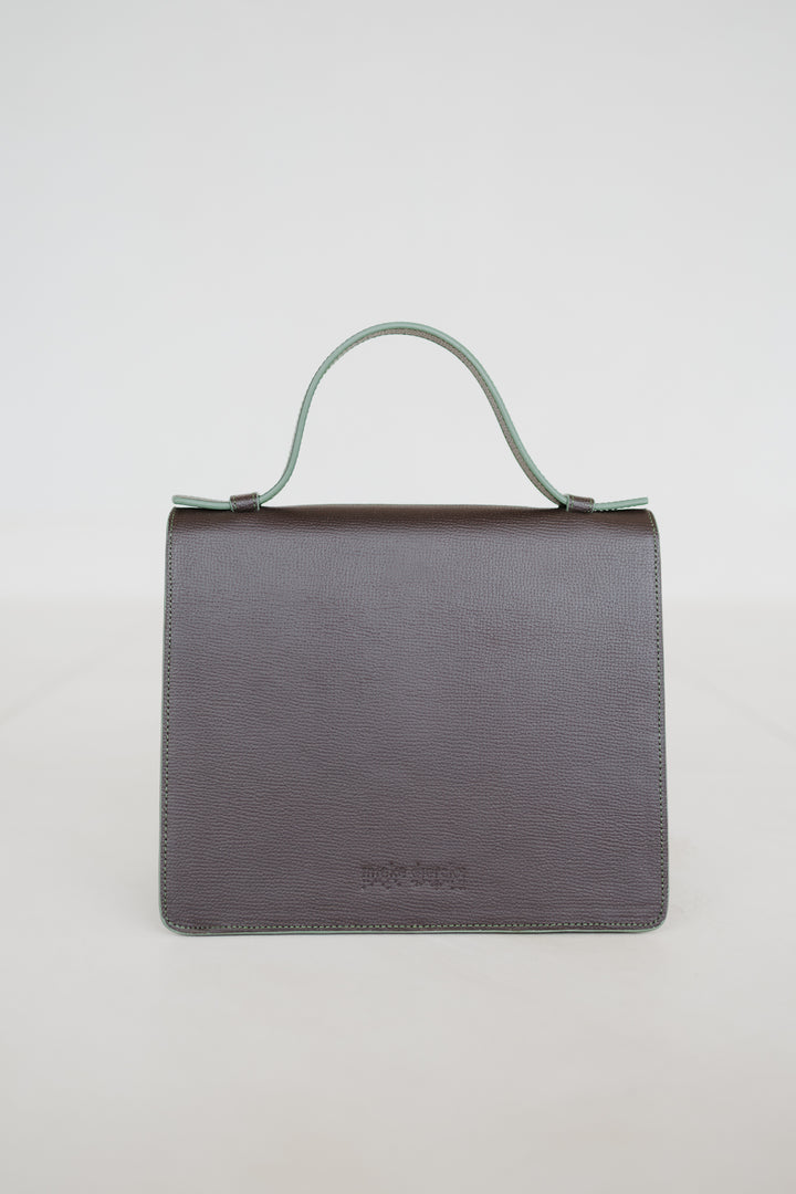 Mini Briefcase | Stitched Ebony / Army Structured