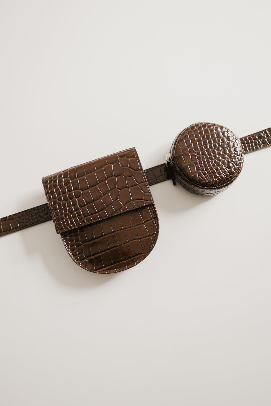 Belt Bag: The Belt XL Siena Croco Glans + Half Moon Siena Croco Glans + Pastille Siena Croco Glans