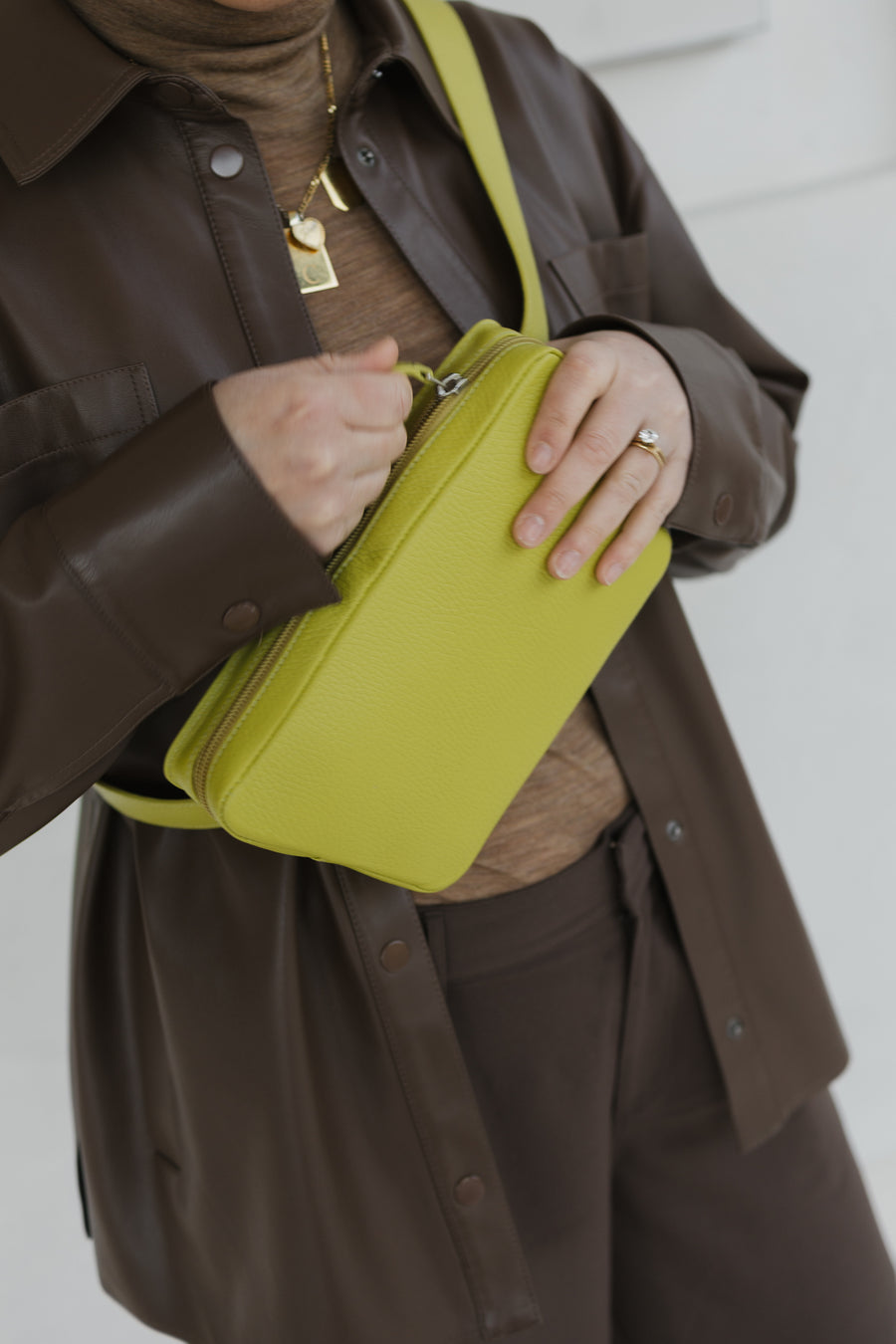 Belt Bag: Belt XL Lime Structured + Trapezium Lime Structured