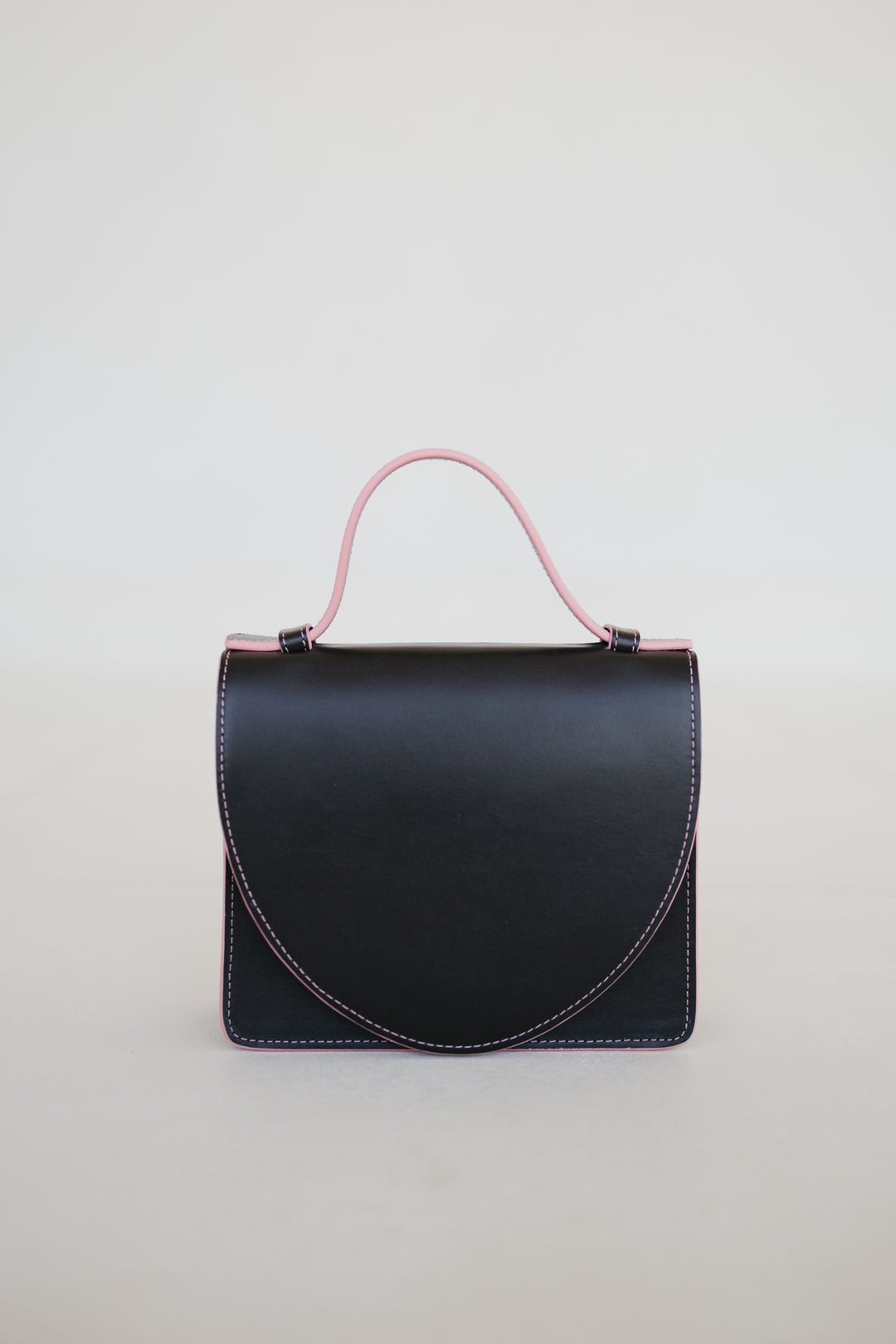 Micro Briefcase | Stitched Ebony / Bubblegum