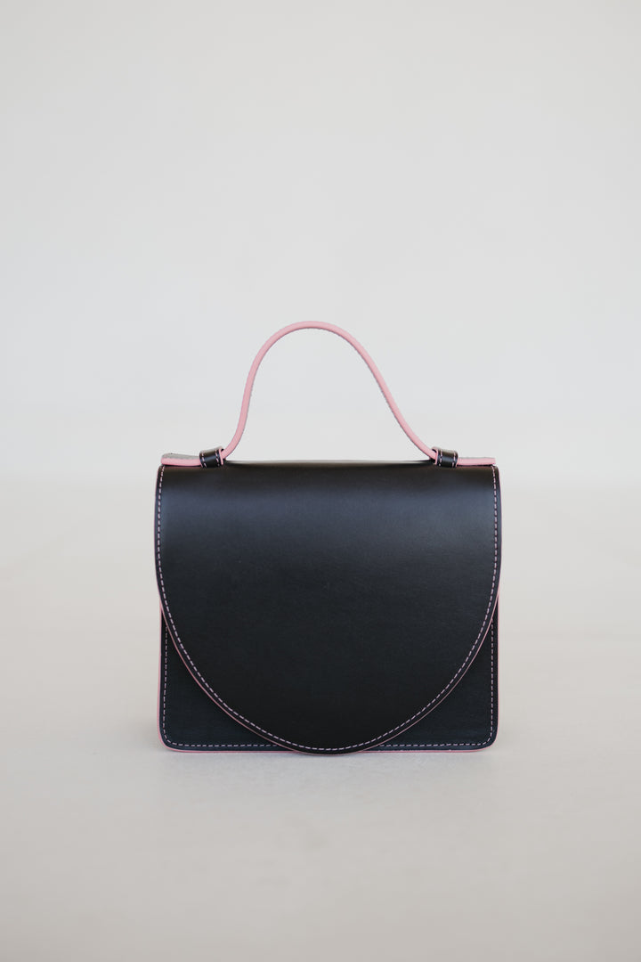 Micro Briefcase | Stitched Ebony / Bubblegum