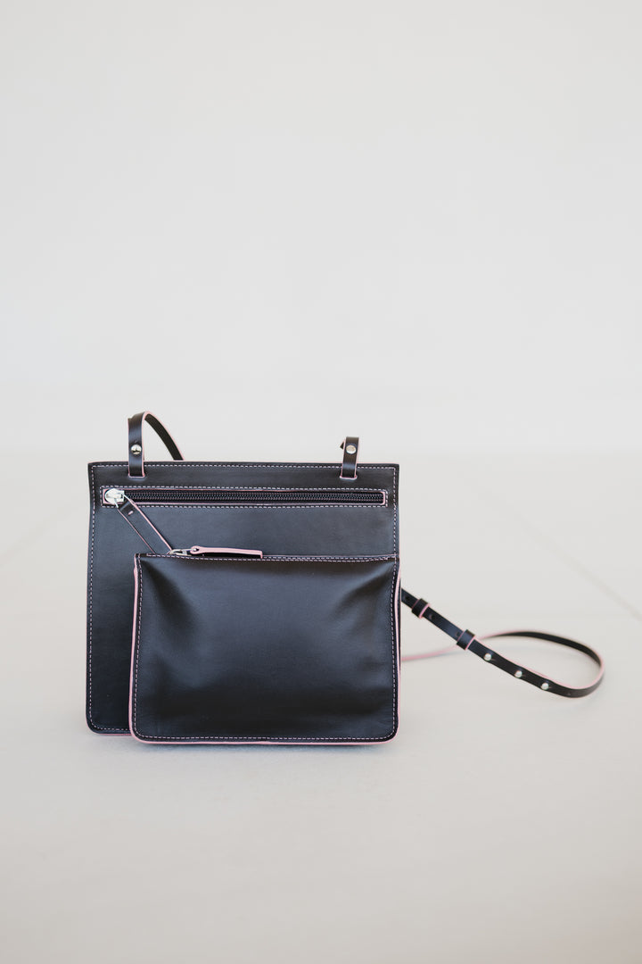 Double Pouch | Stitched Ebony / Bubblegum