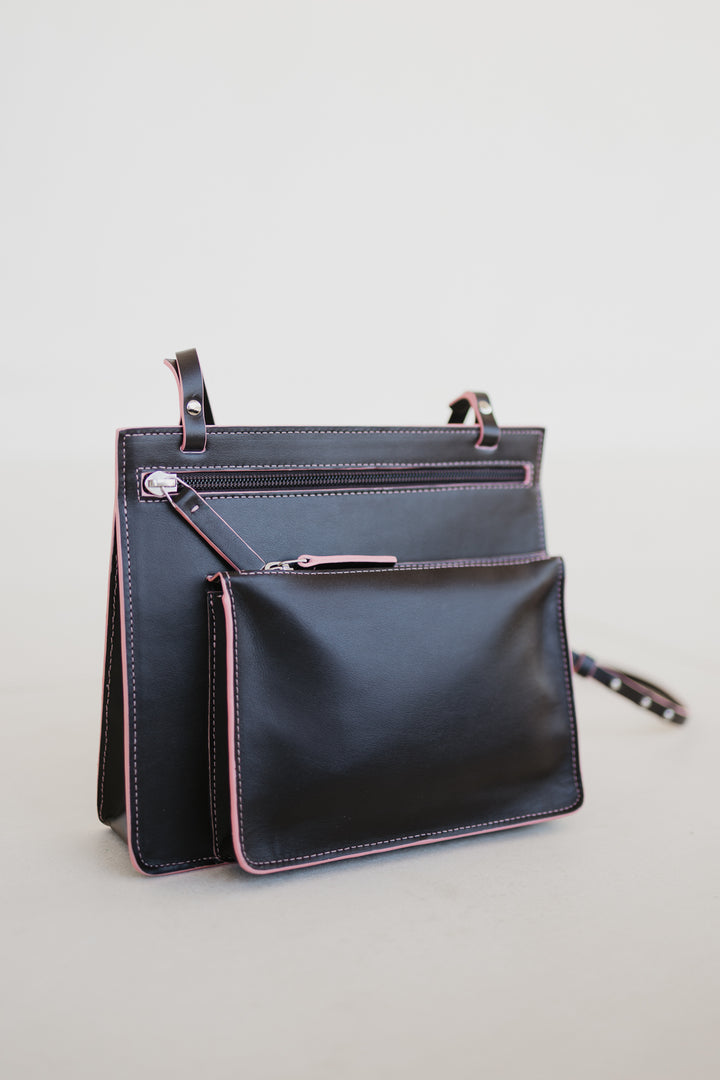 Double Pouch | Stitched Ebony / Bubblegum