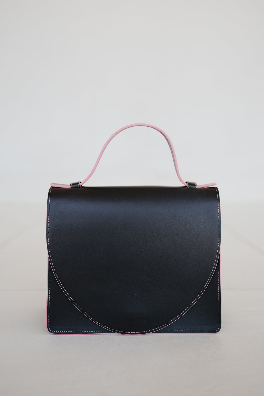 Mini Briefcase | Stitched Ebony / Bubblegum