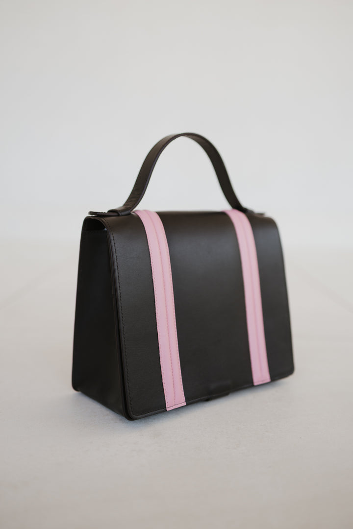 Mini Briefcase Doublé | Ebony / Bubblegum