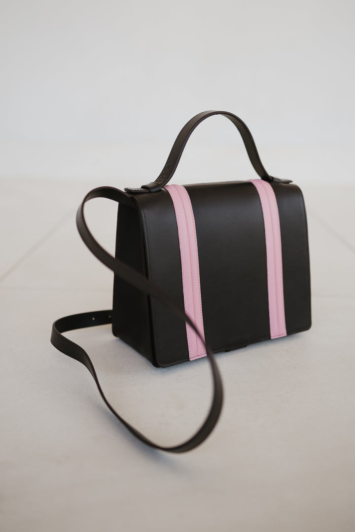 Mini Briefcase Doublé | Ebony / Bubblegum