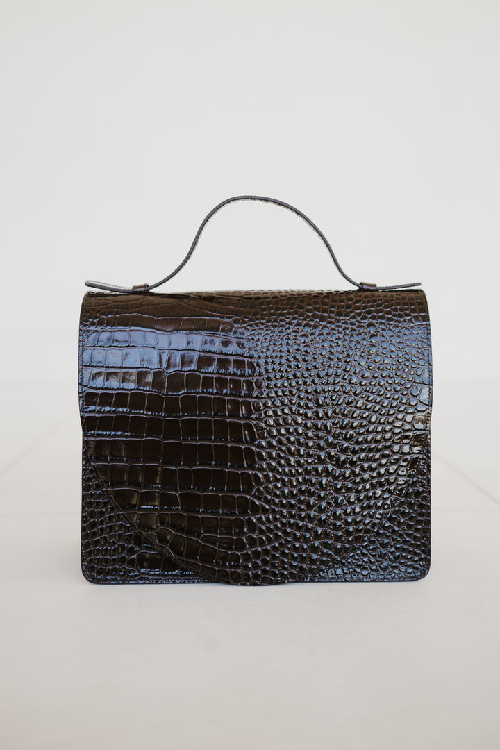 Midi Briefcase 2.0 | Siena Croco
