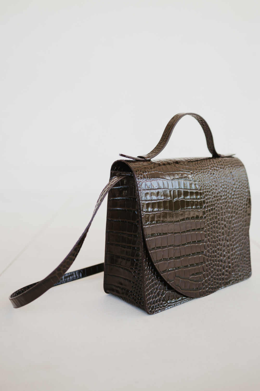 Midi Briefcase 2.0 | Siena Croco