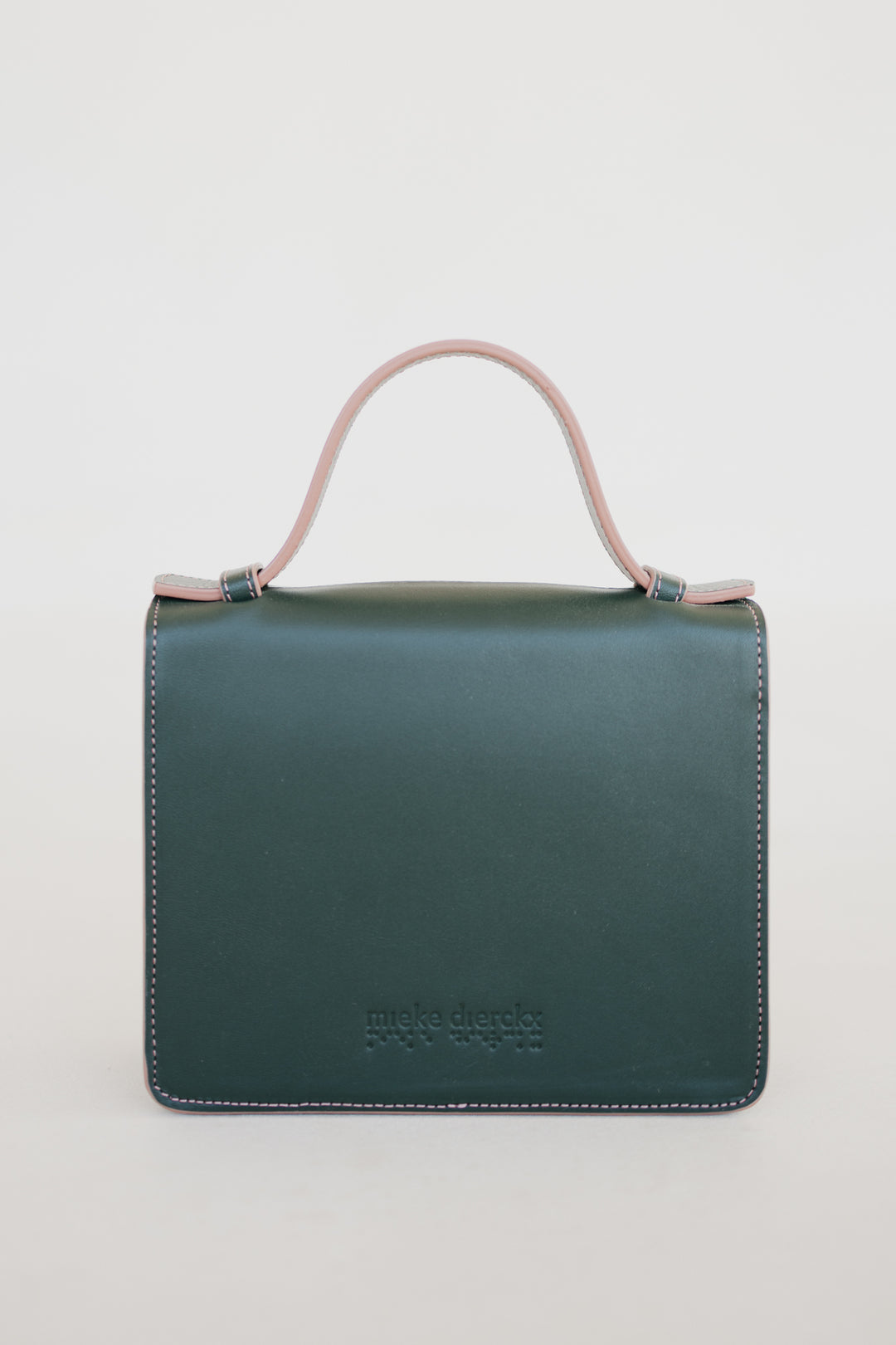 Micro Briefcase | Stitched Forest/Rose