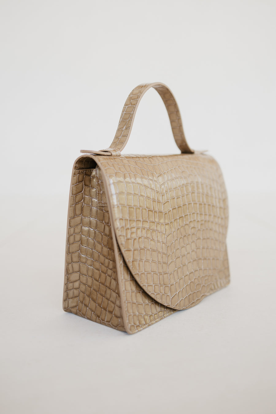 Mini Briefcase | Camel Nacre Croco
