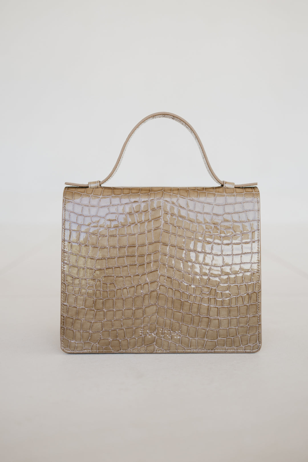 Mini Briefcase | Camel Nacre Croco