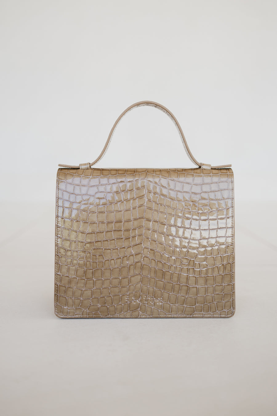 Mini Briefcase | Camel Nacre Croco