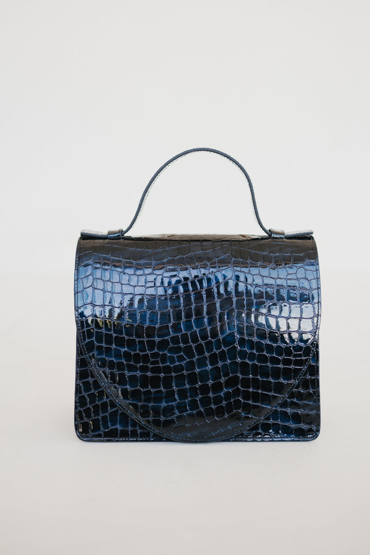 Mini Briefcase | Night Blue Nacre Croco
