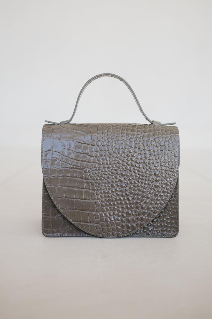 Mini Briefcase | New Taupe Croco