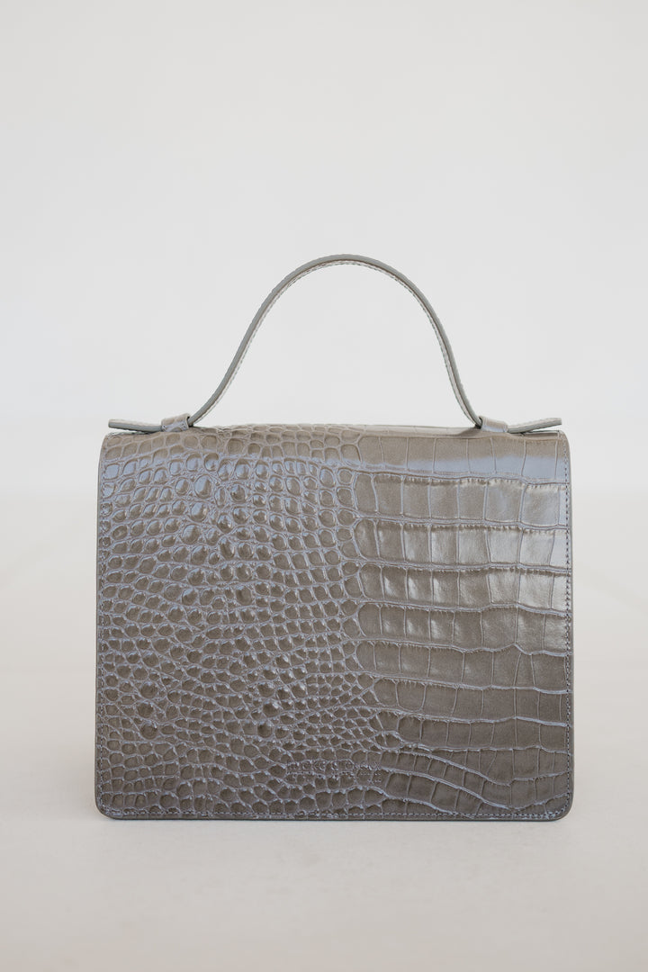 Mini Briefcase | New Taupe Croco
