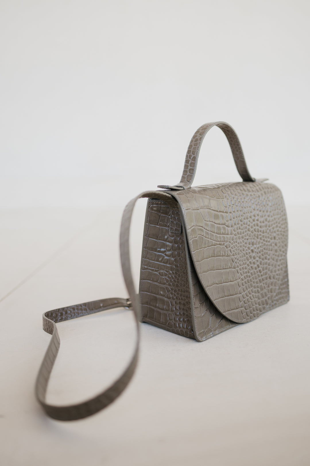 Mini Briefcase | New Taupe Croco