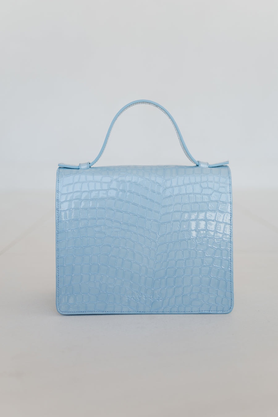 Mini Briefcase | Ice Blue Nacre Croco